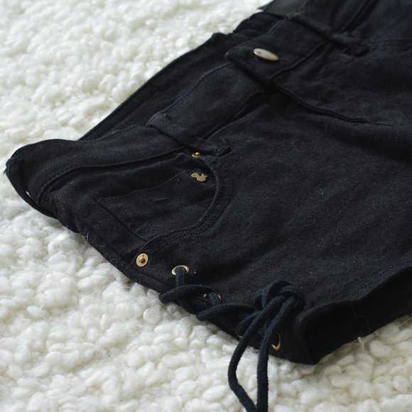 NWOT H&M The New Icons Black Tassel Shorts‎ - Picture 3 of 6